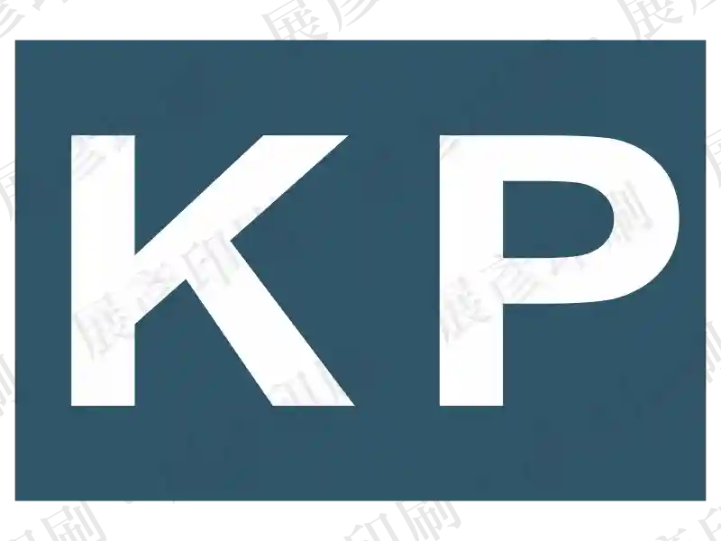 深藍/黑底白字,上方英文縮寫「KP」,下方無文字。用途:功能或位置標示(可能為Kitchen Pipe等縮寫)。語系:英文